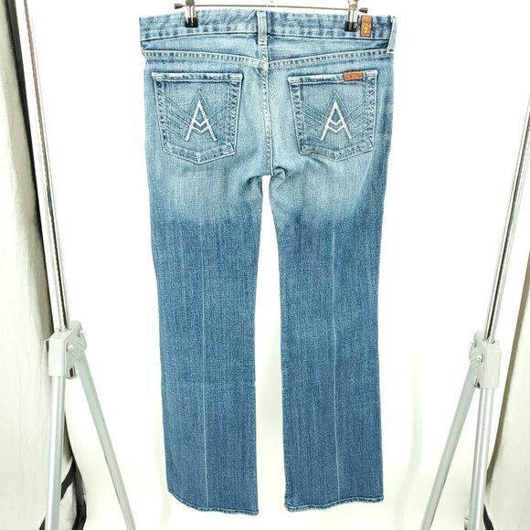 7 For All Mankind Blue Boot Cut Jeans A pocket. Too big for me. - Picture 3 of 15